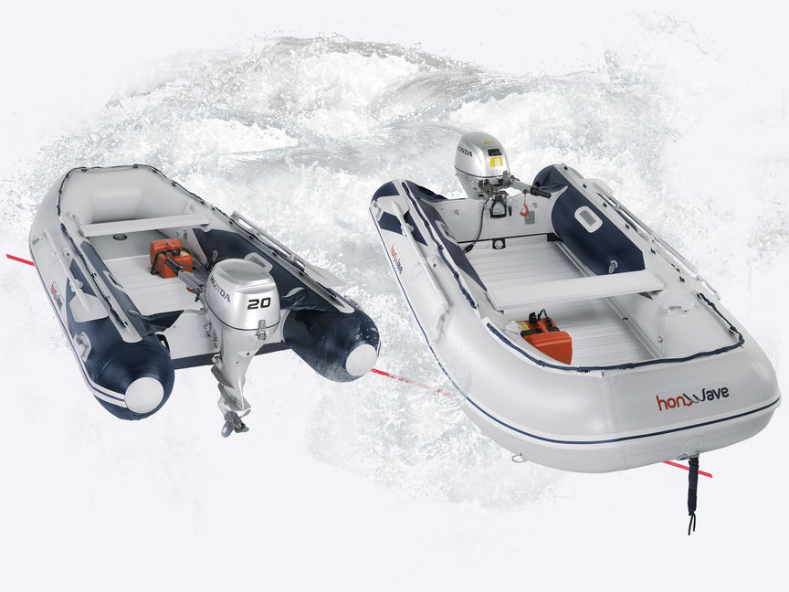 2 bateaux gonflables Honda.